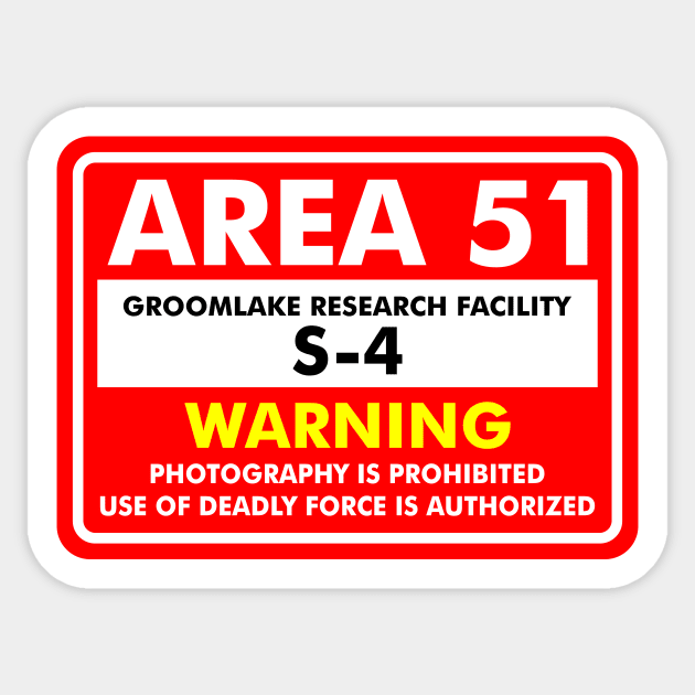 Area 51 Sign Sticker by HideAndGeek